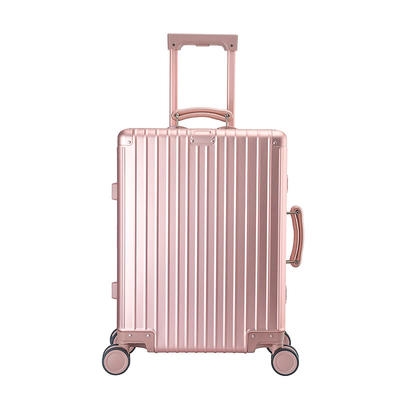 Hot sell Rose gold luggage case travelling aluminium suitcase
