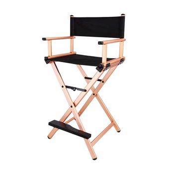 Professional Aluminum Folding beauty chair with universal wheels black color