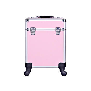 Professional Aluminum Large Capacity Cosmetic Make Up Trolley Case